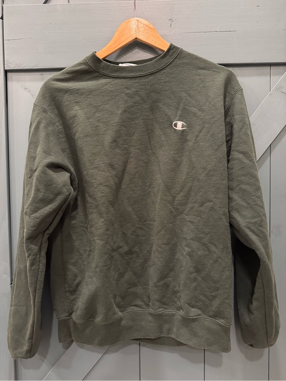 Champion Olive Green Crewneck Sweatshirt